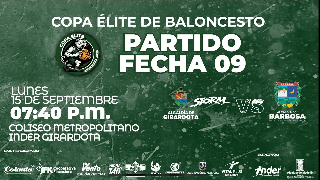 Girardota vs. Barbosa - COPA ÉLITE DE BALONCESTO 2025 - 15/09/2025