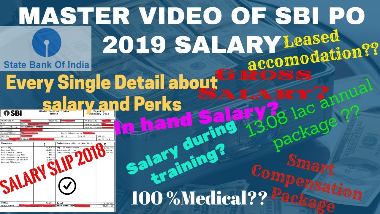 SBI PO 2019 SALARY I ORIGINAL  SALARY SLIP 2018 I EVERY SINGLE SALARY COMPONENT