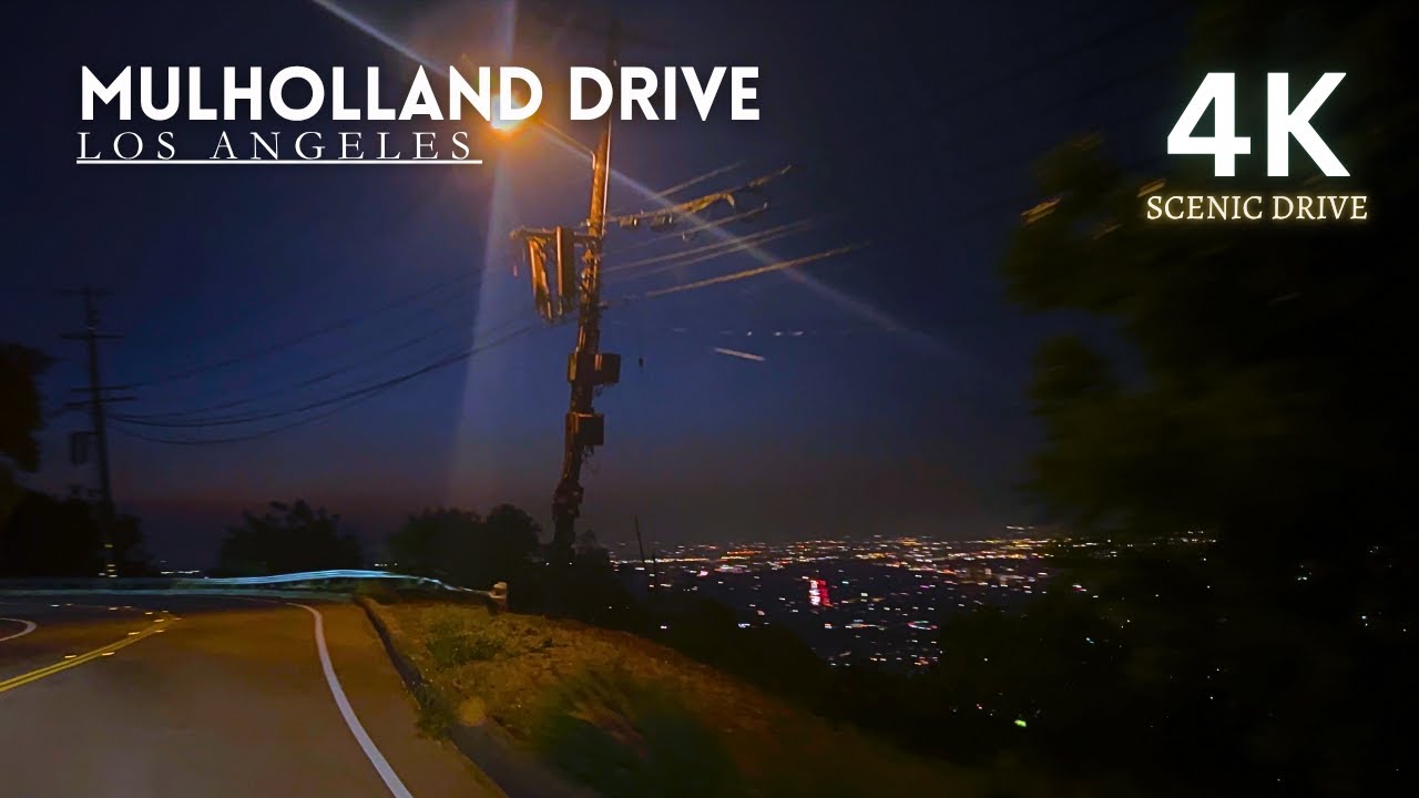 The Most Scenic Night Drive in Los Angeles - Mulholland Drive 4K