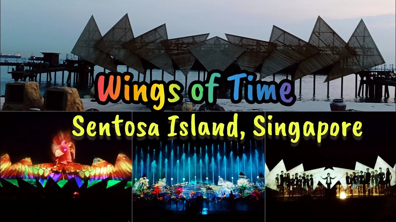 Wings of Time Part-1 | Sentosa Island Singapore | 3D light show | Laser light and water show #2024