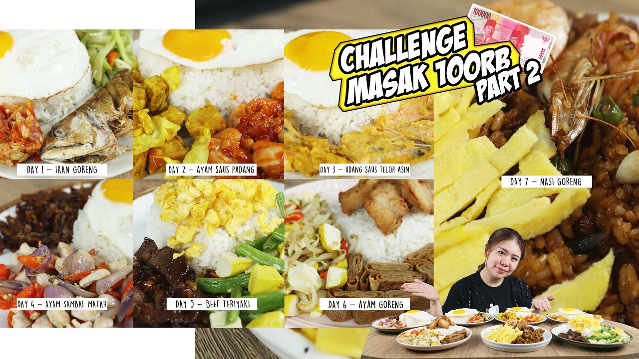 CHALLENGE MASAK 100 RB BUAT 7 HARI MAKAN,BERHASIL GA YA??!!