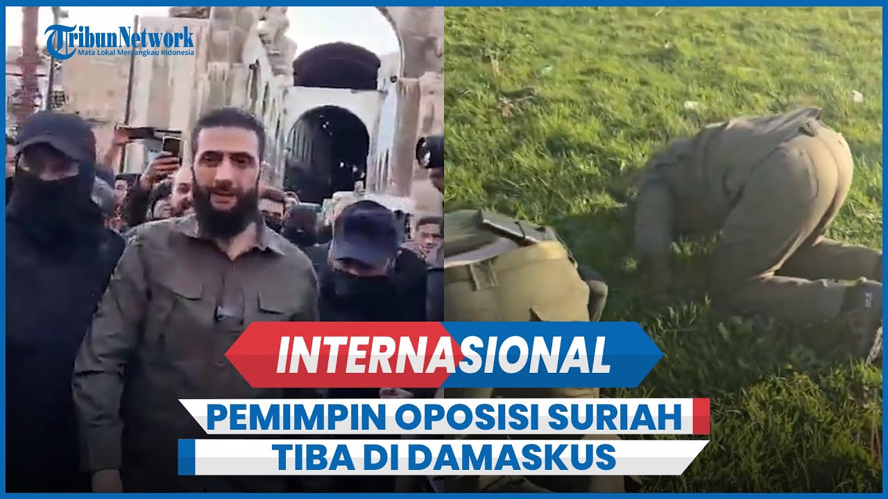 Pemimpin Oposisi Suriah Sujud Syukur Tiba di Damaskus