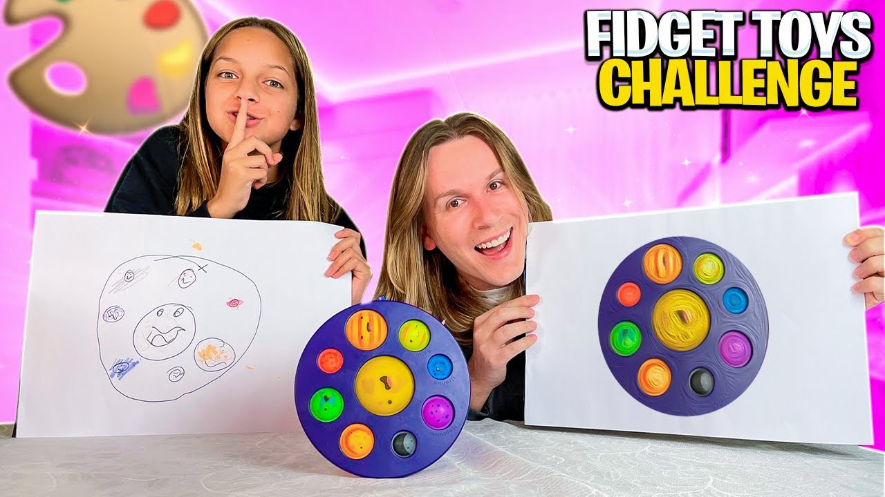 ENGANEI O TIO LUCAS NO QUEM DESENHAR O FIDGET TOY MELHOR GANHA!!! | TIO LUCAS E LAILA SHOW