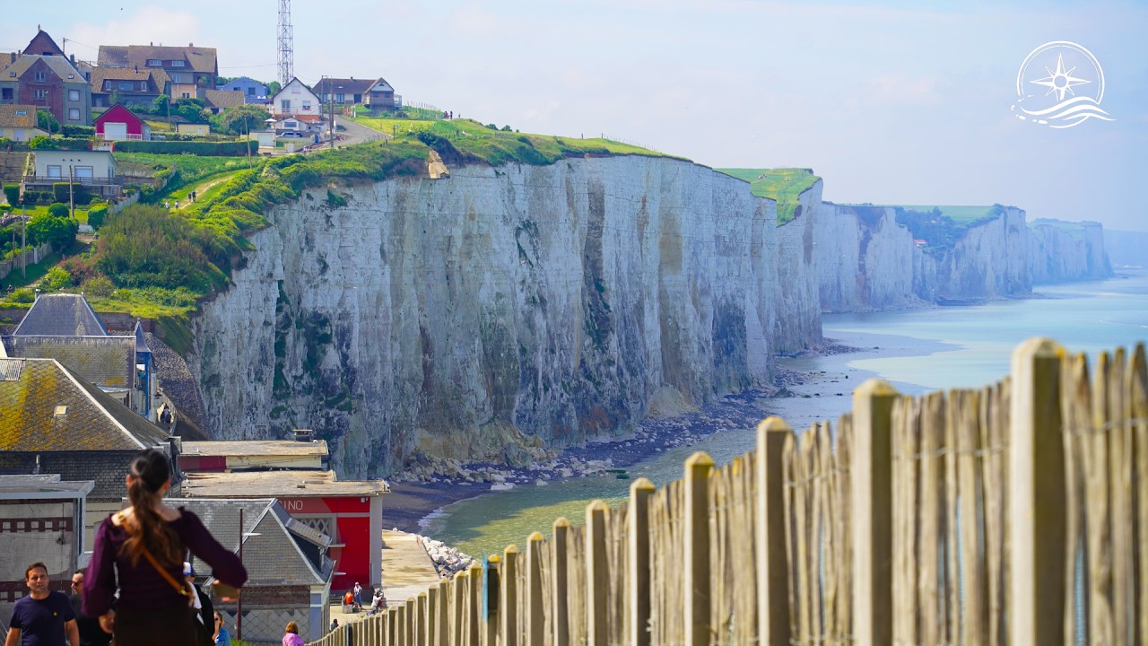 Ault, France 4K Walking Tour | White Cliffs, Sea & Old Town