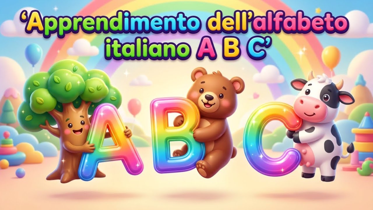 Canzoni ABCD | alfabeto rime | filastrocche ABC | canzone fonetica | canzone dell'alfabeto | animato