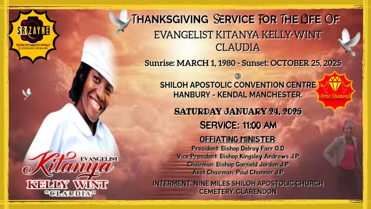 FULL VERSION of Kitanya Kelly-Wint Funeral Service #funeralservice  #trending #viral #jamaica