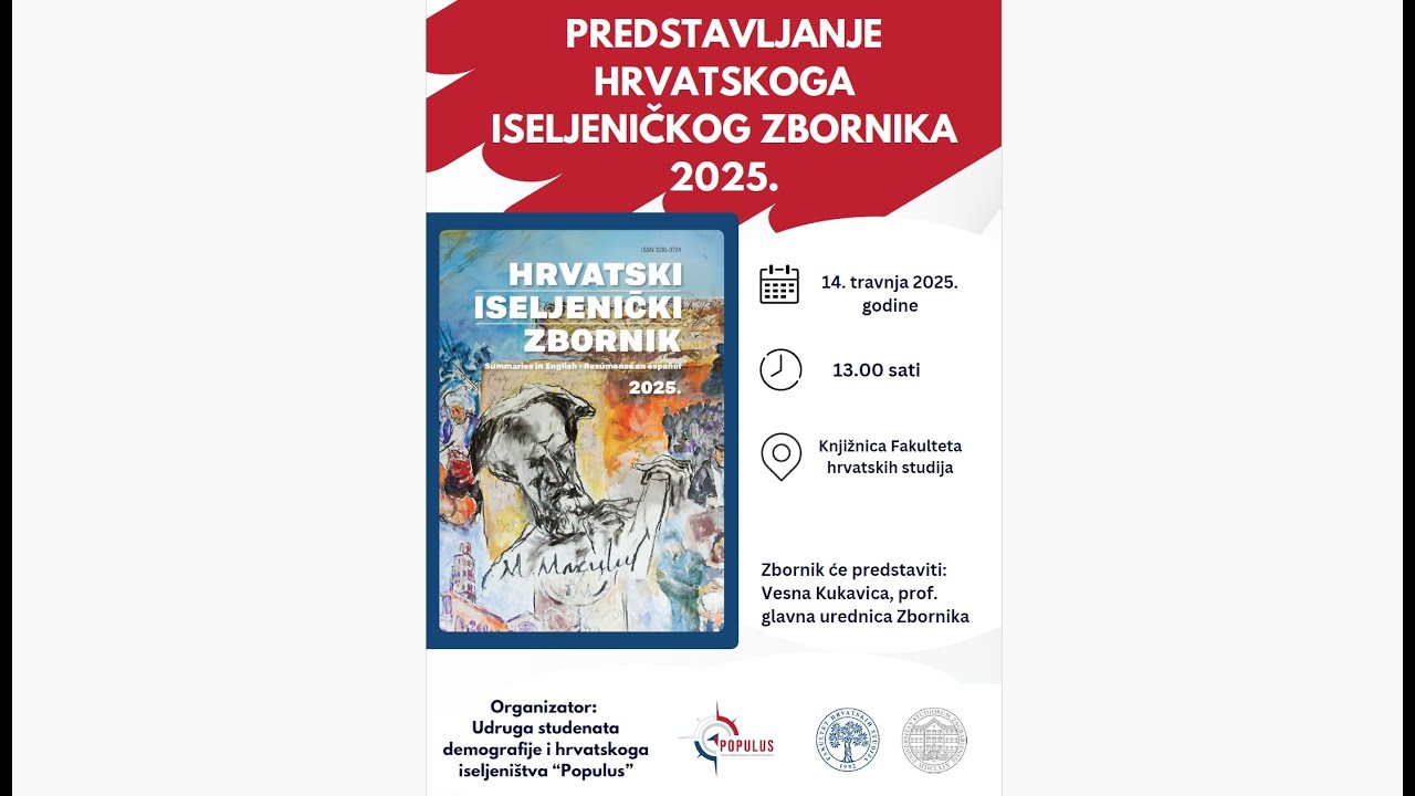 Predstavljanje Hrvatskoga iseljeničkog zbornika 2025. - 14. travnja 2025.