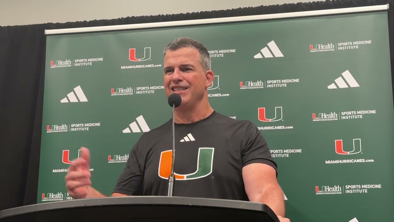 Miami Hurricanes coach Mario Cristobal post-Notre Dame