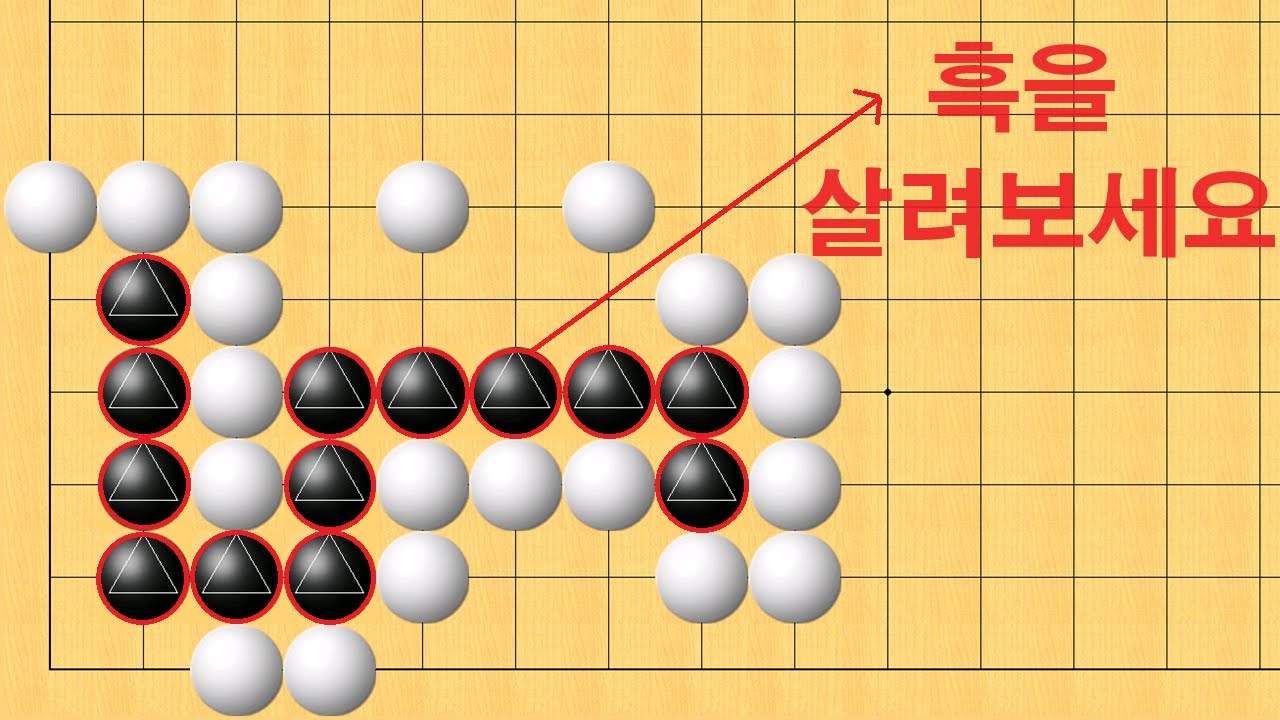 바둑 묘수 사활 - 기상천외 묘수로 흑을 살려보세요