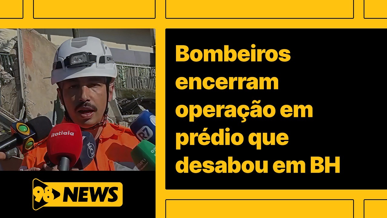 Bombeiros encerram operação em prédio que desabou em BH após localizar últimas vítimas