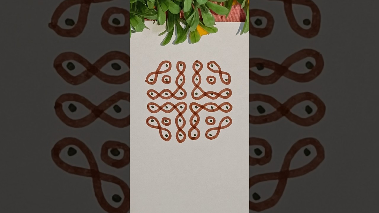 6*4*4 dots #nelivukolam #muggulu #indianart #rangoliforbeginners #easyrangoli
