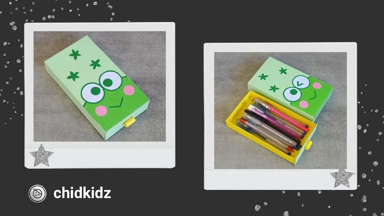 Keroppi Sanrio Pencil Case Cardboard [ 3 Minute Craft ]