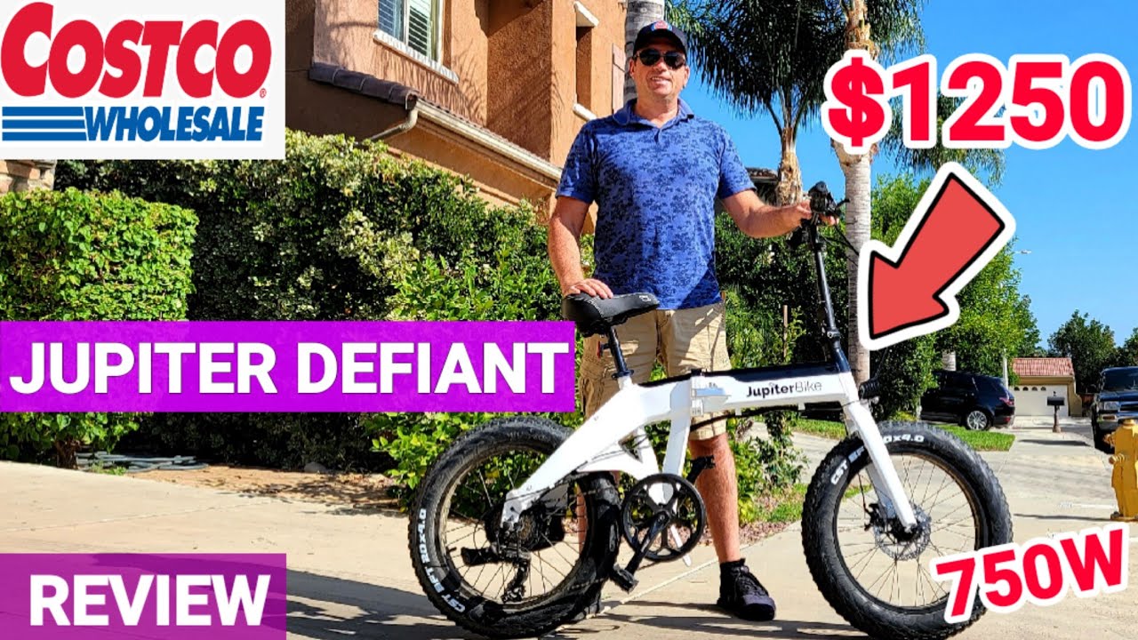 Costco Jupiter Defiant Fat Tires Electric Foldable Bike  |  $1250  |  750W  |  Review