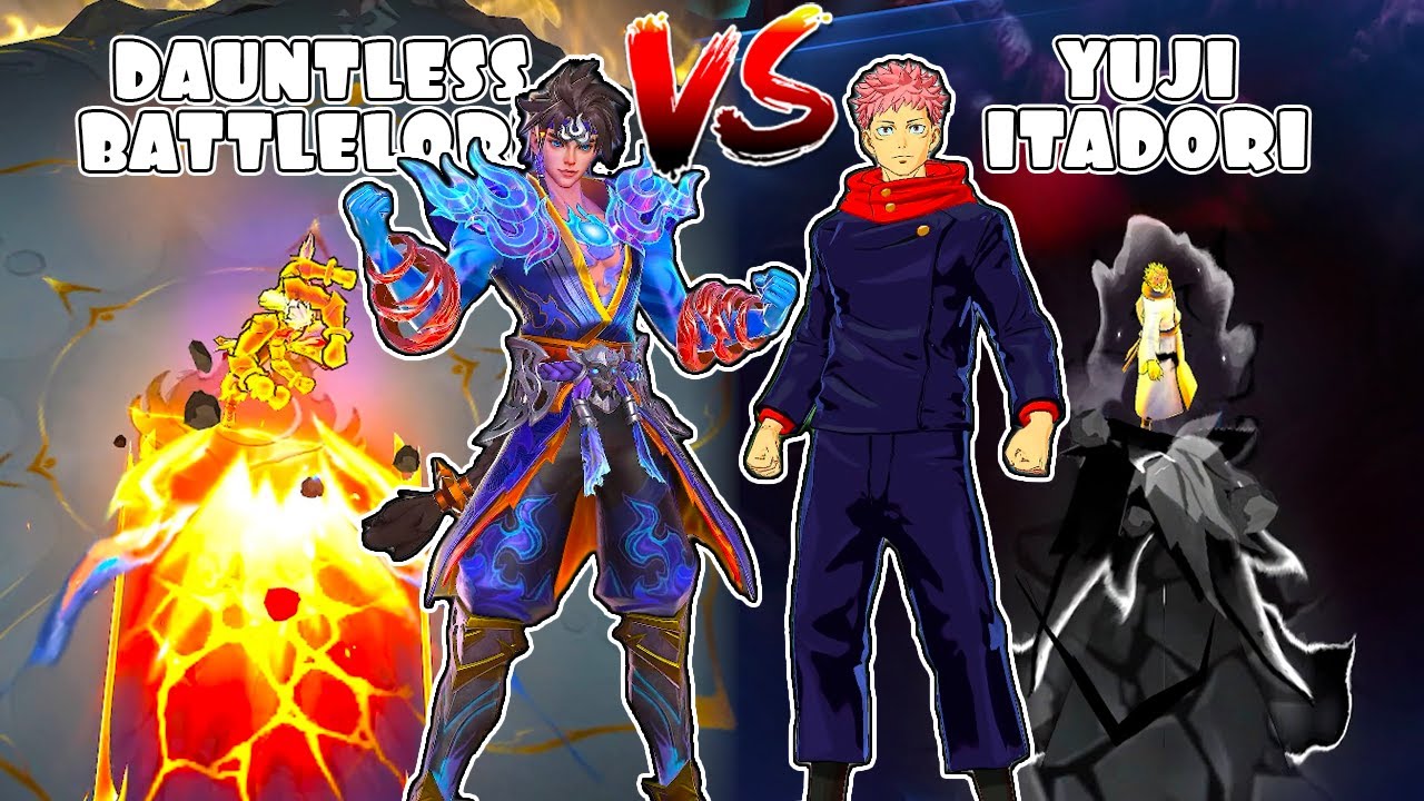 Yin Dauntless Battlelord VS Yuji Itadori Skin Comparison