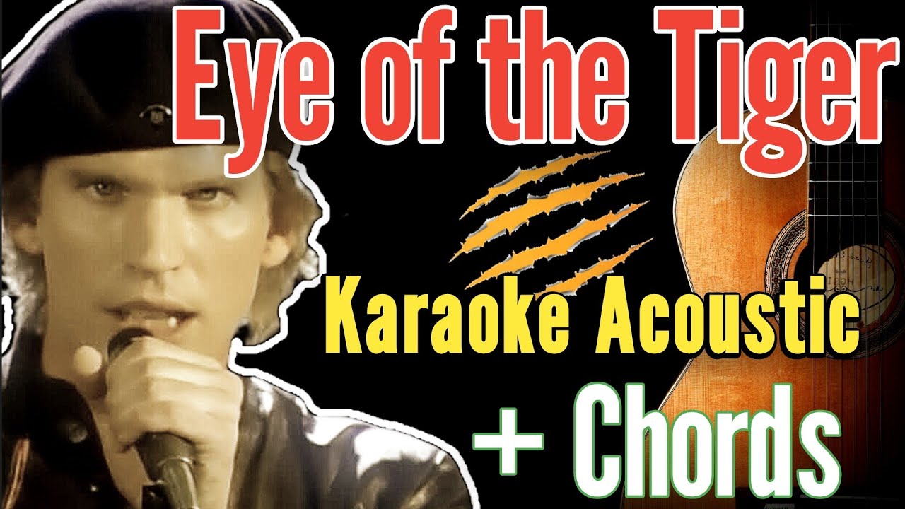 Survivor - Eye Of The Tiger (Slow Version Acoustic Karaoke and Easy Chords)#karaoke #chords #lyrics