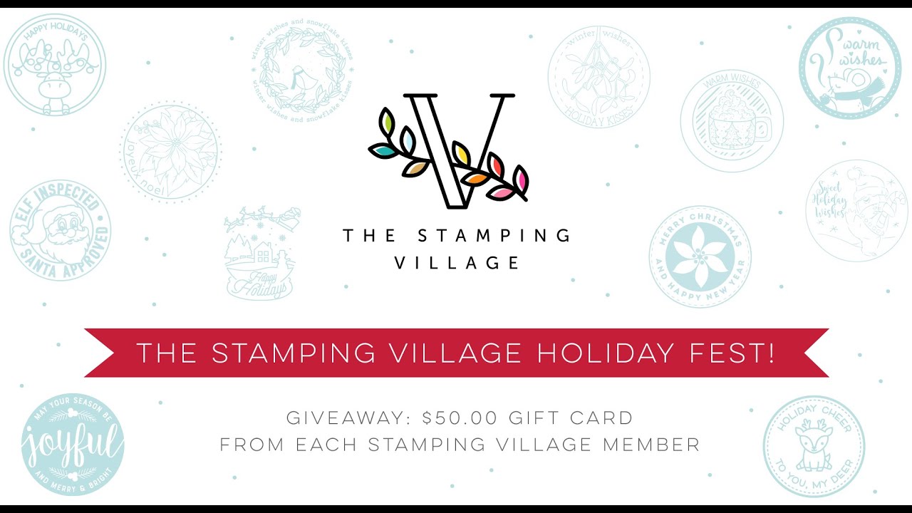 HOLIDAY CARD MAKING TUTORIAL: The Stamping Village's Holiday Fest Video Hop + Giveaway!