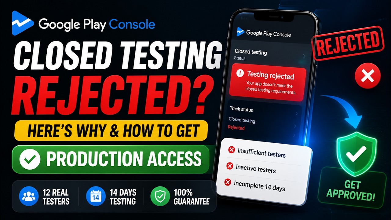 Google Play Closed Testing Rejected? Here's Why & How to Get Production Access | inTesters