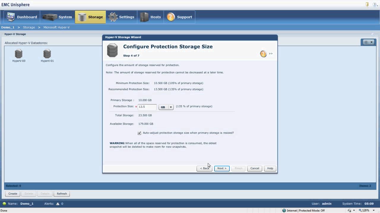 Демонстрация EMC VNXe 3100 Hyper-V