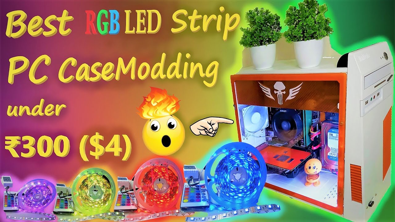 Budget RGB PC CASE MODDING | Best RGB LED Strip For PC Cabinet | 5050 SMD RGB LED Colorful & Bright😱