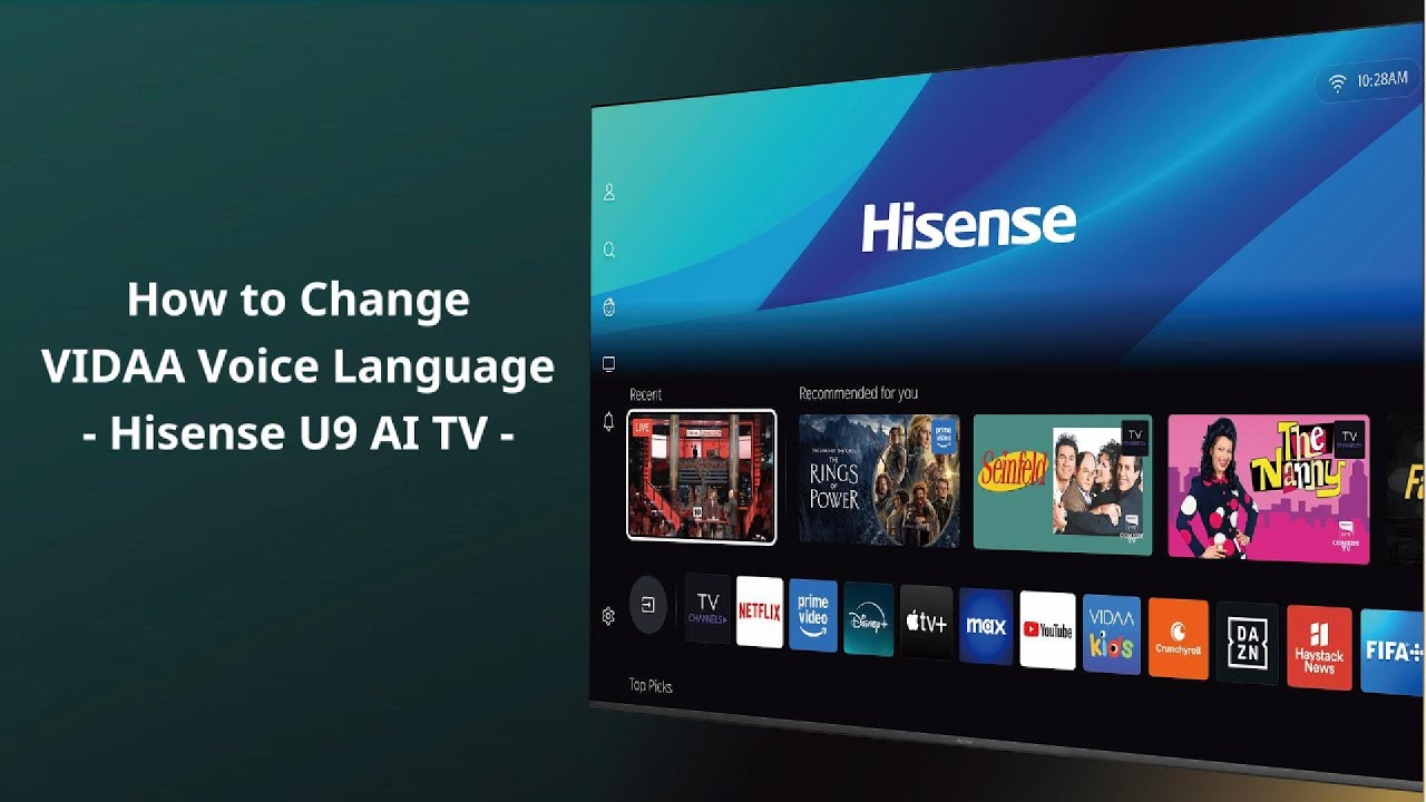 How to Change VIDAA Voice Language | Hisense U9 AI TV