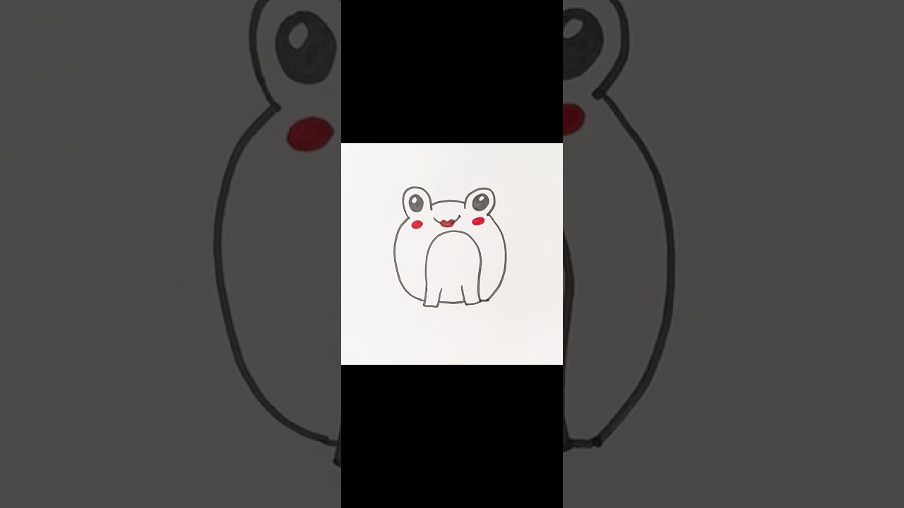 How to draw a cute frog 