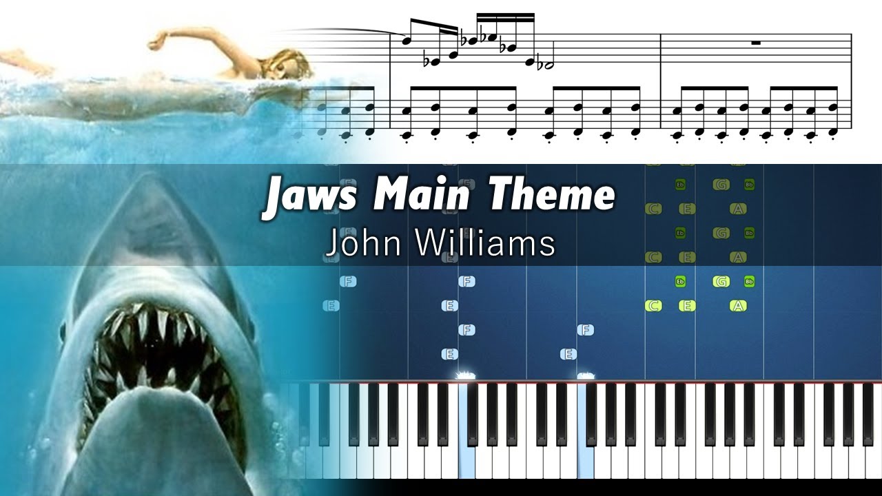 Jaws Main Theme - Piano Tutorial