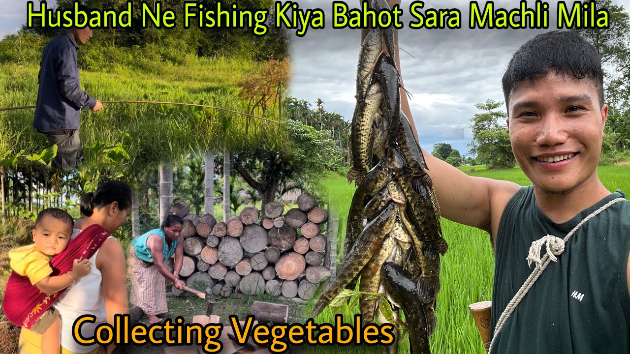 Husband @RupamTheExplorer Ne Hook Se Fishing Kiya Bahot Sara Machli Mila || Collecting Vegetables 