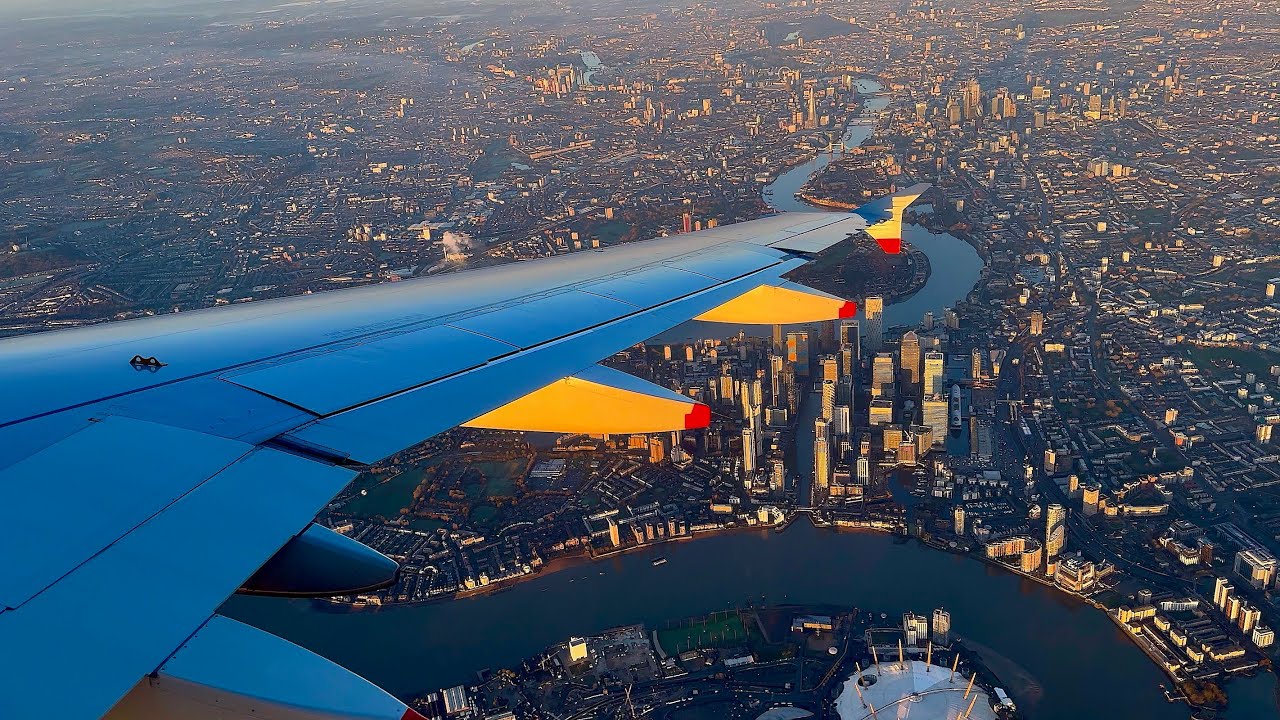 [4K] – Awesome London Landing – British Airways – Airbus A319-100 – LHR – G-EUPP – SCS 1250