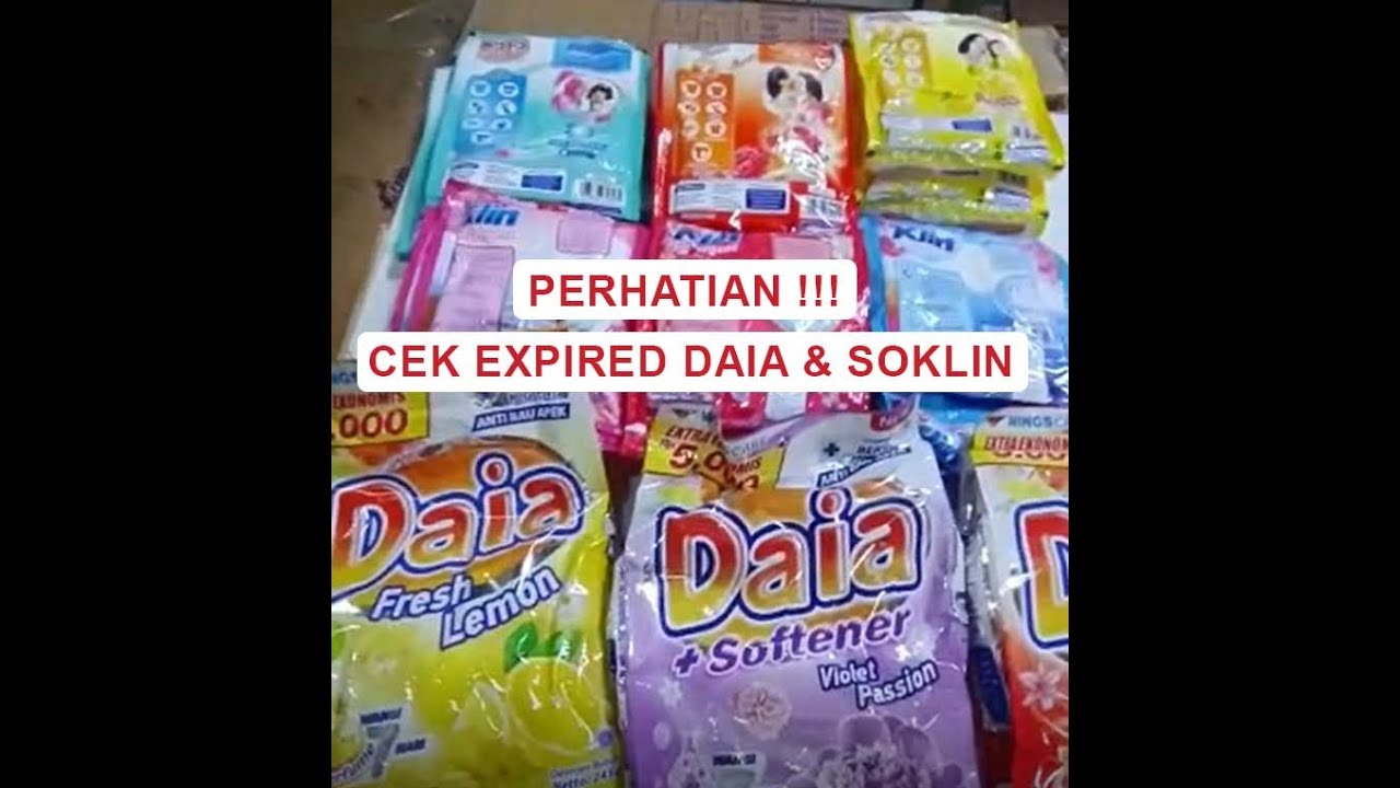 CARA CEK EXPIRED DETERJENT DAIA DAN SOKLIN SOFTERGENT