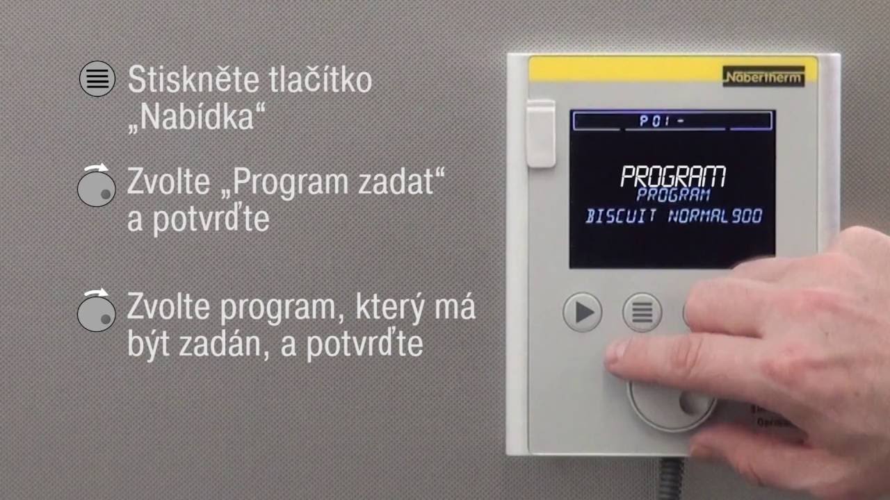 Vypalovací pece - Zadání a uložení programu u regulátorů Nabertherm B 400, C 440, P 470