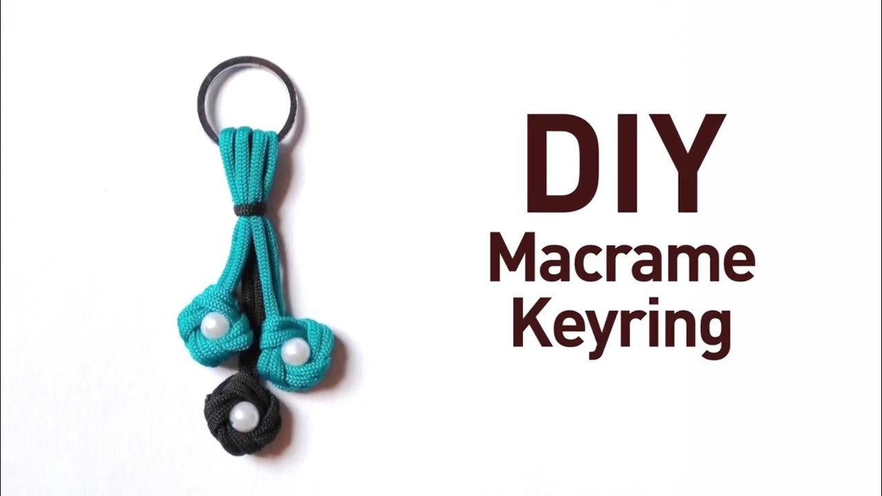 diy macrame keyring | how to make macrame keyring with simple and esay pattern | diy crafts ideas