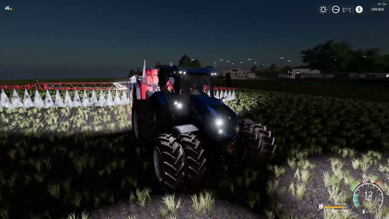 Abono de cebada arriba de un New Holland | Farming simulator 19