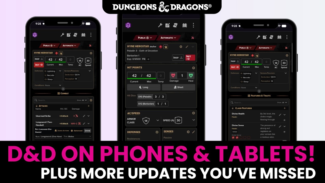 D&D on Phone & Tablet!