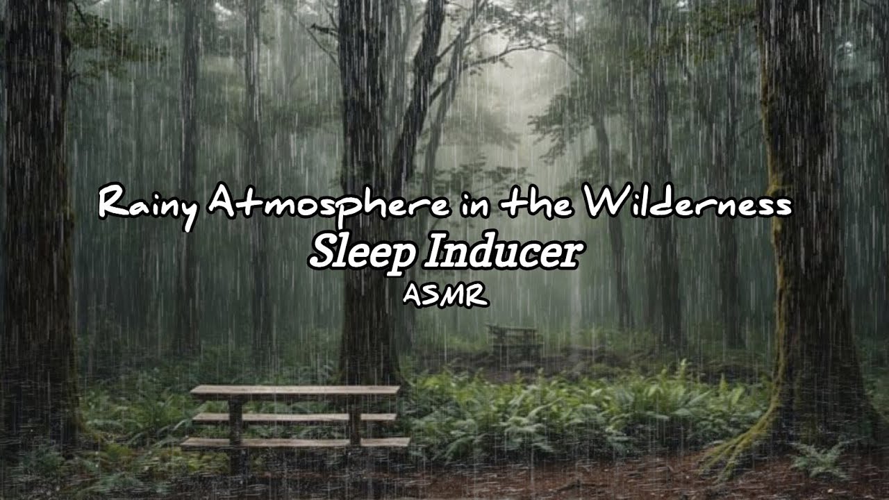 Goodbye insomnia with heavy rain and roar in the forest #asmrsounds #asmr  #solocampinginheavyrain 