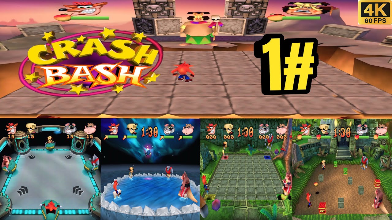 تختيم لعبة كراش باش الحلقة 1 - Crash Bash Chapter 1 [4K]