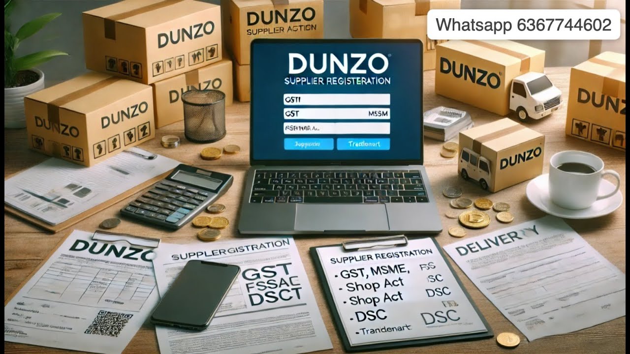 Dunzo Supplier Registration  Whatsapp 6367744602