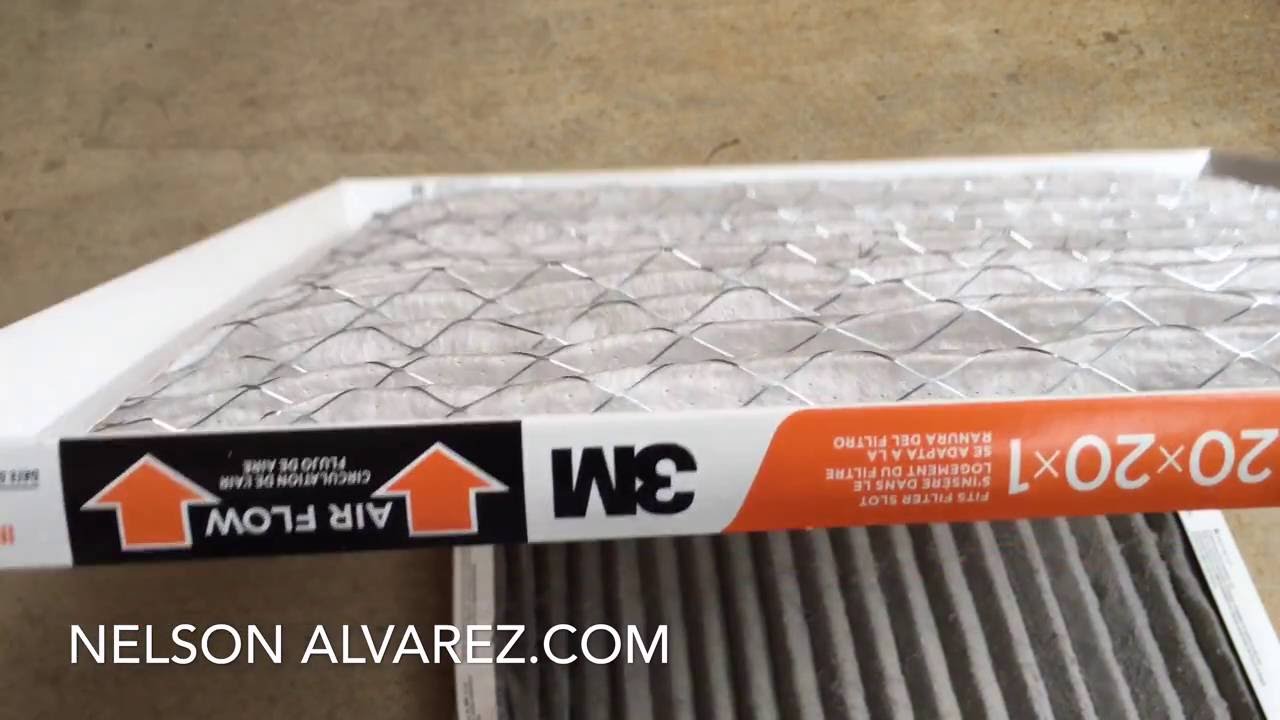 Cambiando el filtro de aire en mi casa (3m Filtrete Electrostatic Air Cleaning Filter)