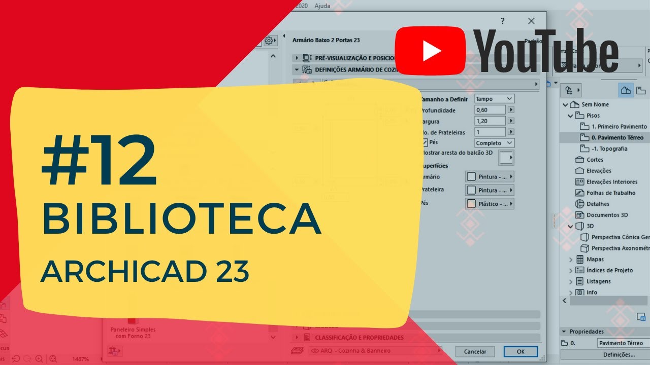 10.000 Itens??? Biblioteca paramétrica - Aula #12 | Curso de ArchiCAD 23