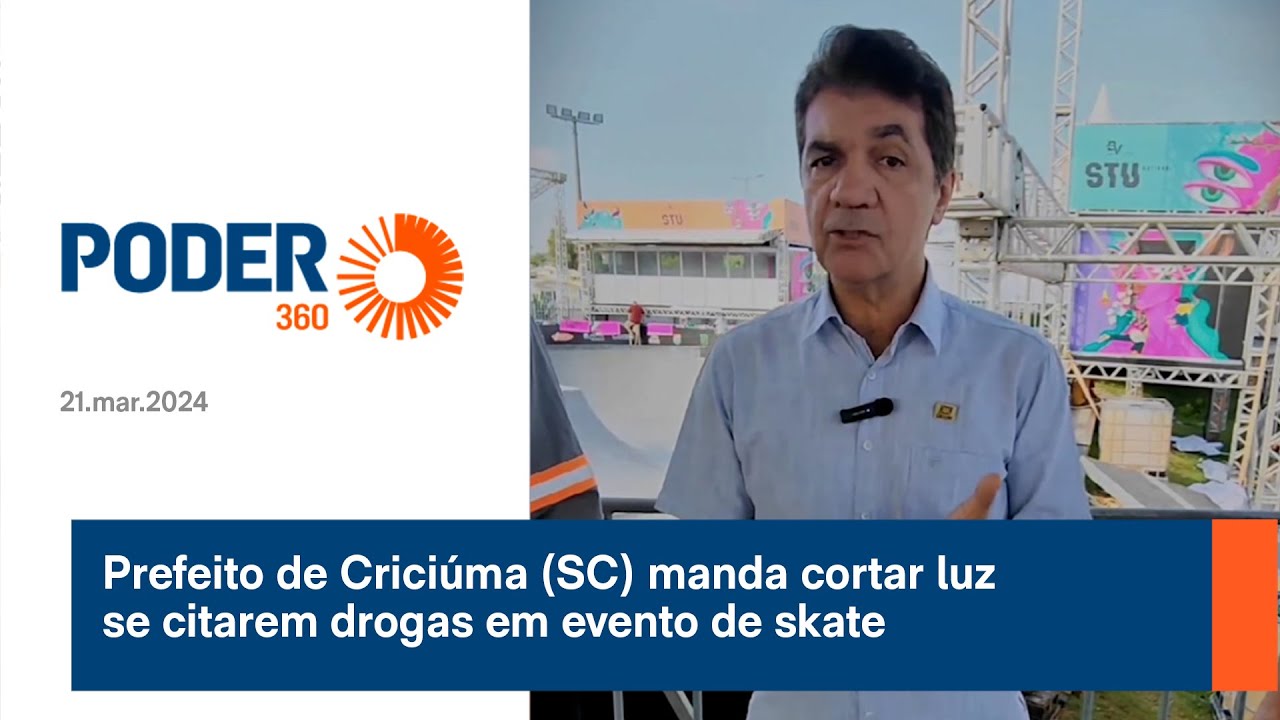 Prefeito de Criciúma (SC) manda cortar luz se citarem drogas em evento de skate