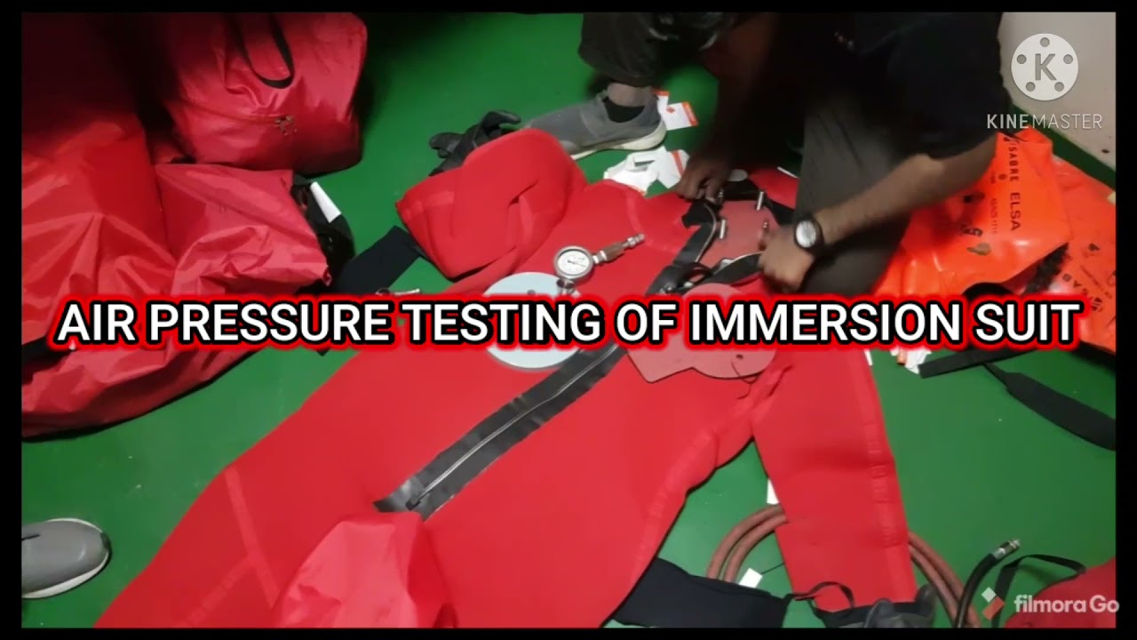 Immersion suit||Air pressure testing of Immersion suits||Life saving appliance