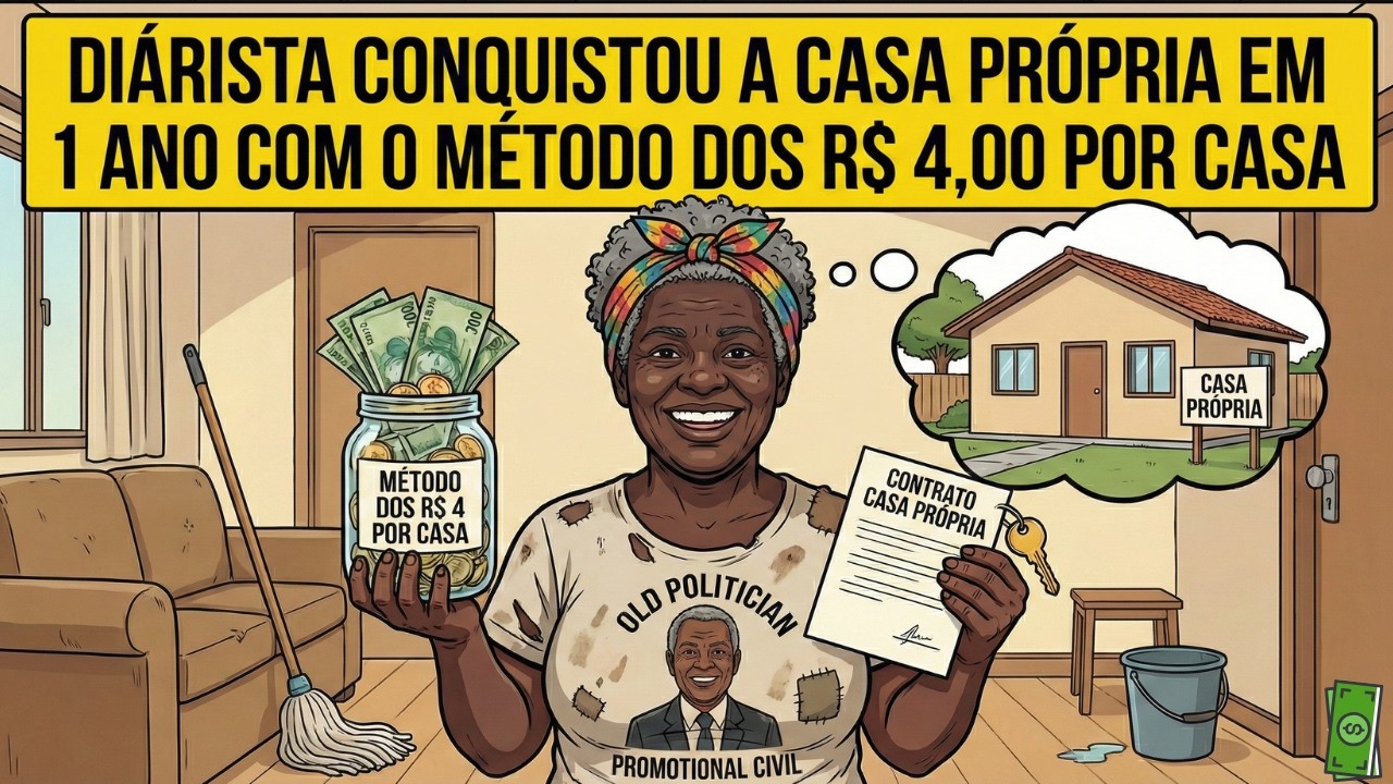 Como uma DIÁRISTA de 47 ANOS usou o Método dos R$ 4 por CASA e DEU ENTRADA na CASA PRÓPRIA em 1 ANO