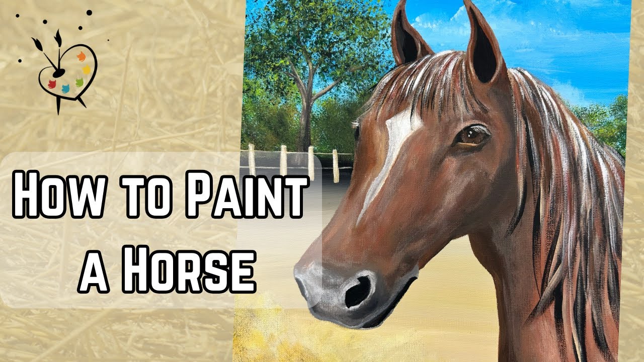 How to Paint a Horse🎨🐴 | Step by Step Beginner Acrylic Painting Tutorial