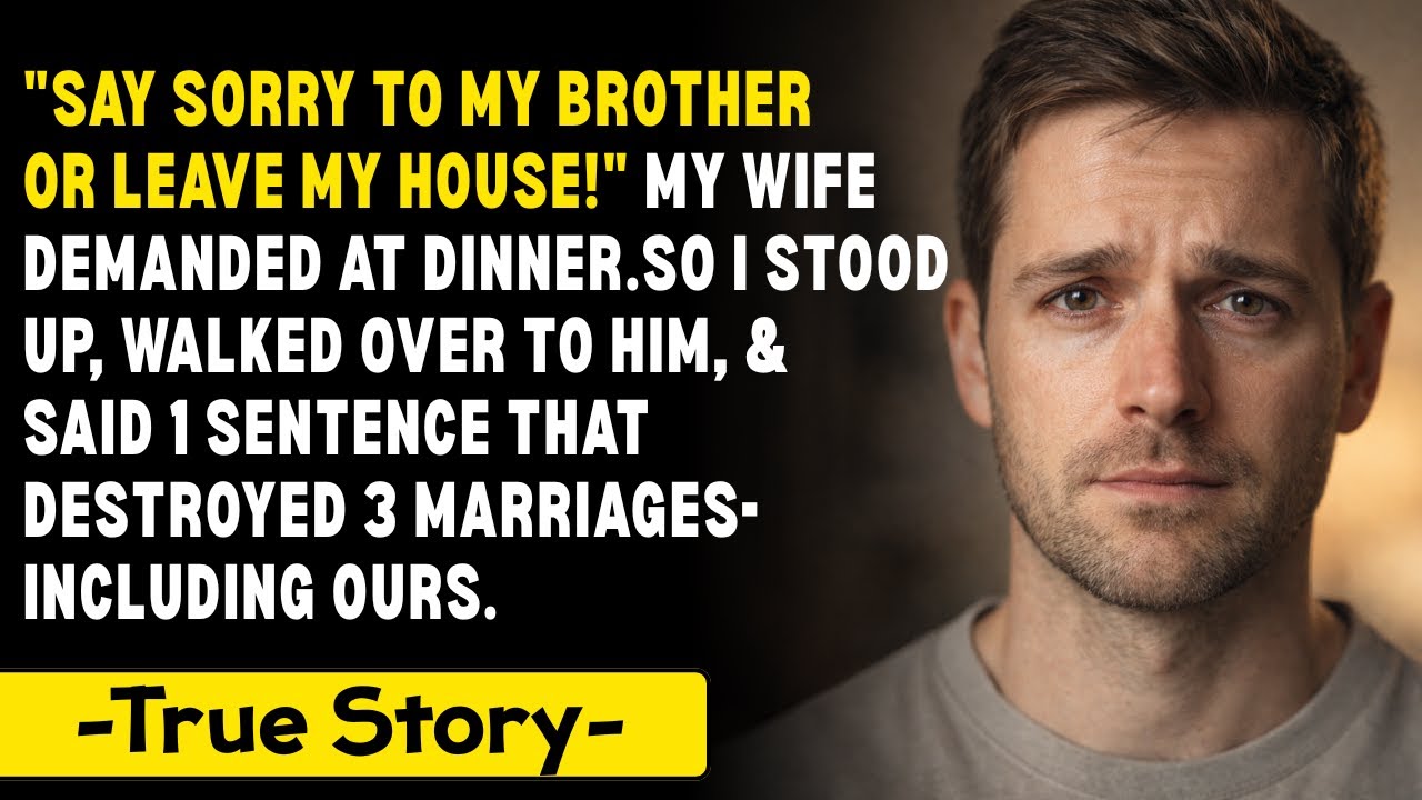 My Wife Gave Me an Ultimatum at Dinner — Apologize to Her Brother or Leave
