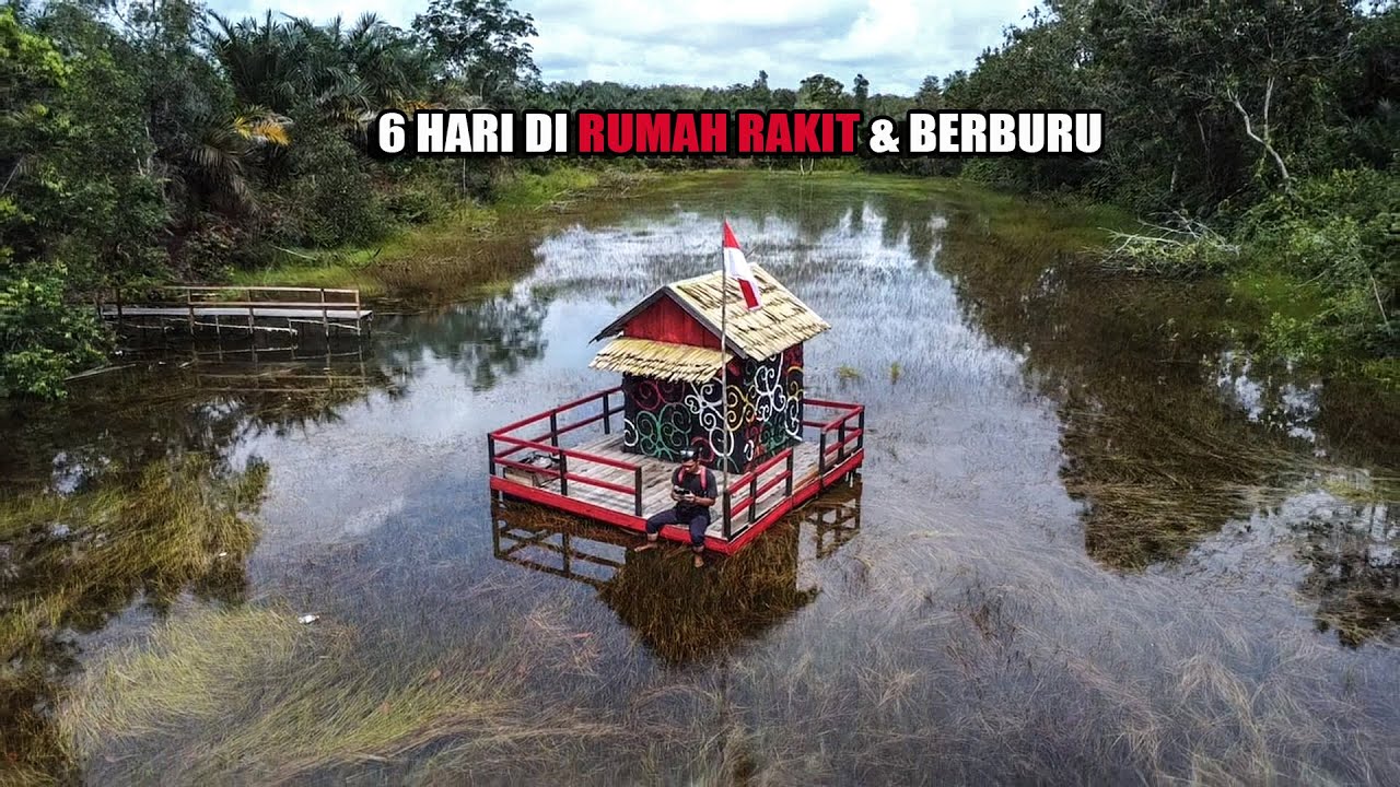6 HARI BIKIN RUMAH RAKIT, BERBURU & PASANG BANYAK PANCING IKAN PREDATOR DI SUNGAI😅 #bocahpecicilan