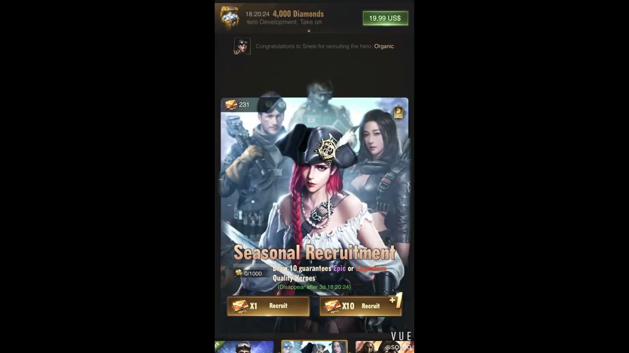 Last Shelter 230 super recruitment tickets (my second account)