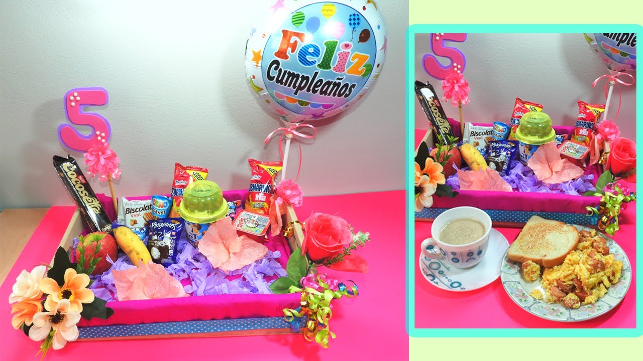 Como hacer un DESAYUNO SORPRESA fácil ! How to make an easy and cheap breakfast surprise!
