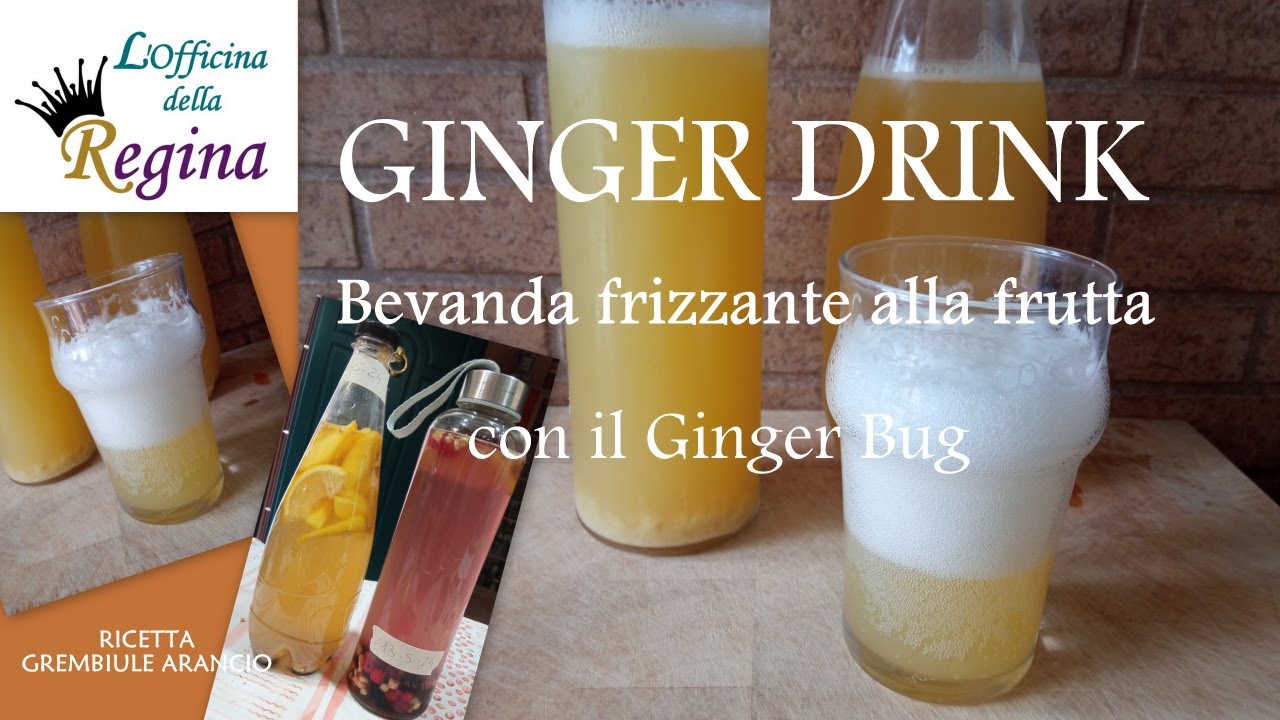 Ginger drink alla frutta - Bevanda fermentata con il Ginger Bug