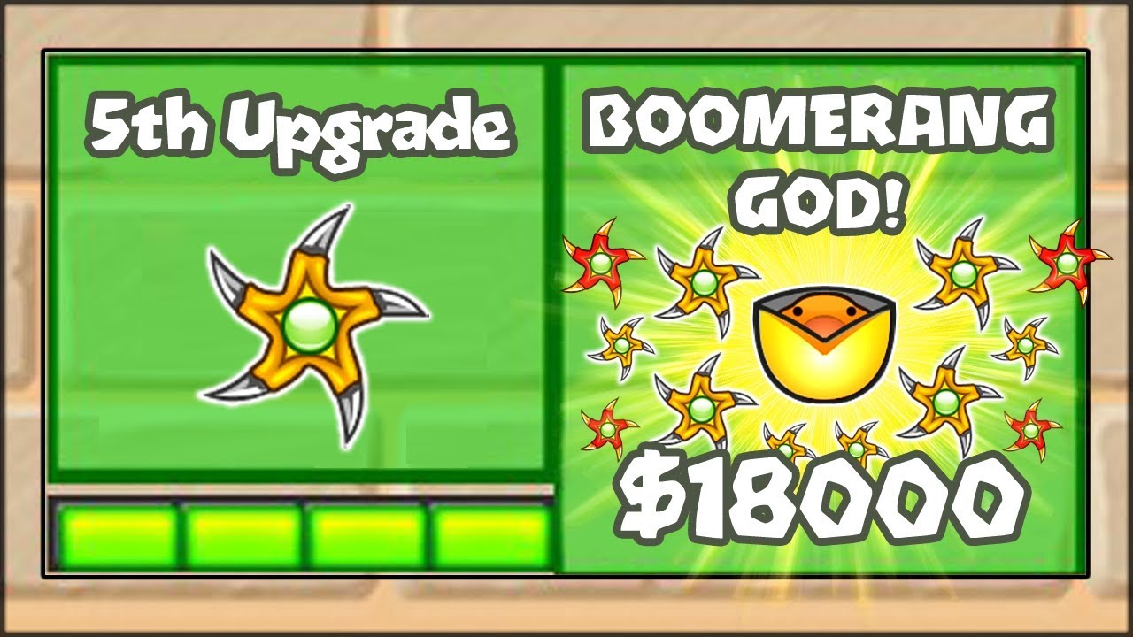 5TH TIER UPGRADES MOD - THE BOOMERANG GOD!! | Bloons TD Battles Hack/Mod (BTD Battles)