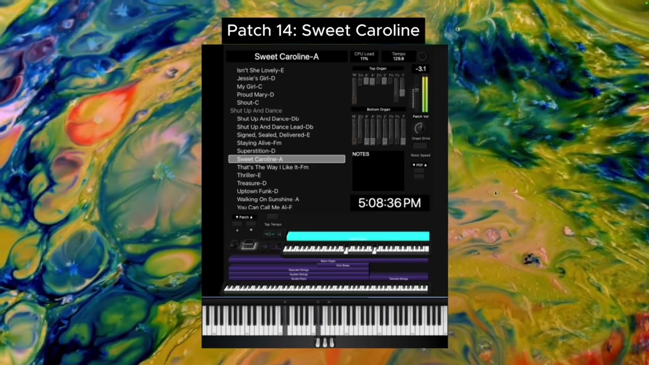 Song Inspired Patch “Sweet Caroline” for MainStage 3