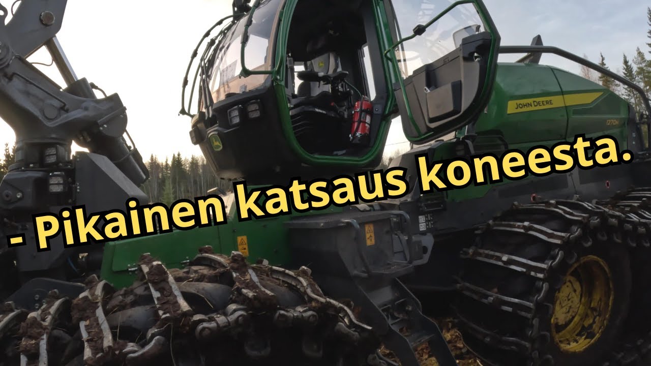 Suurpiirteinen esittelyvideo John Deere 1270H IBC H424 demo hakkuuukoneesta.